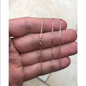 REAL 14K Gold Mariner Chain Brand New Necklace 16"